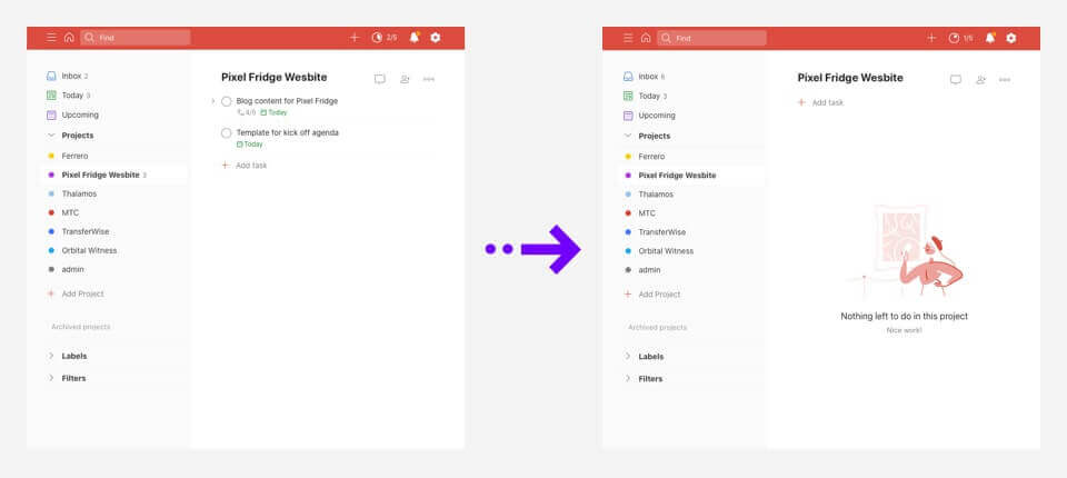 empty state for todoist