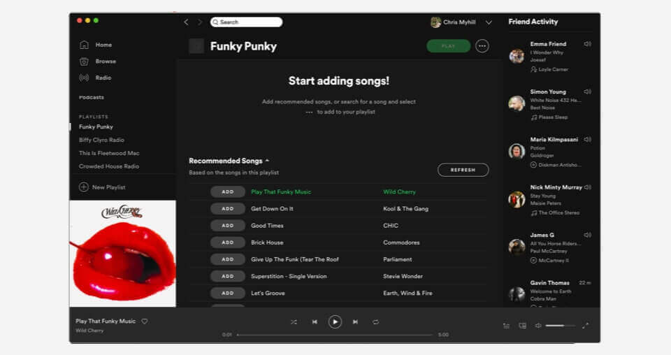 Spotify empty playlist