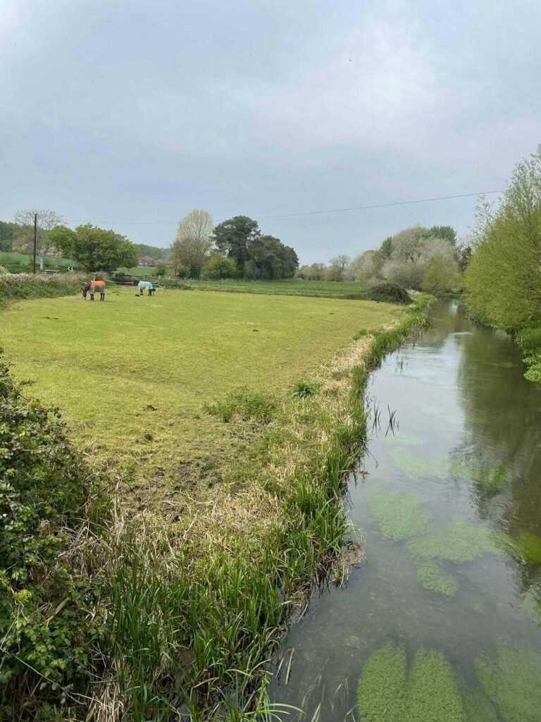 river in Wiltshire countryside